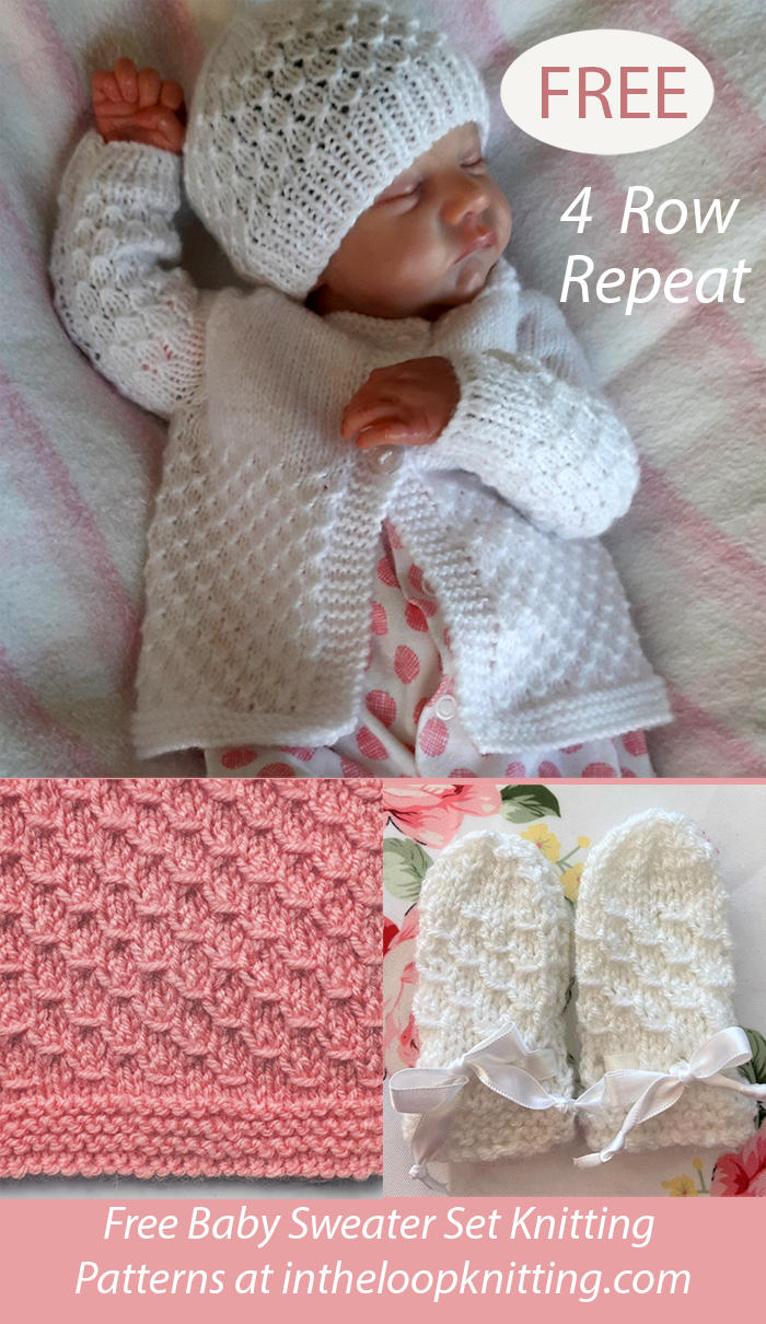 Free Freya Baby Cardigan Set Knitting Pattern