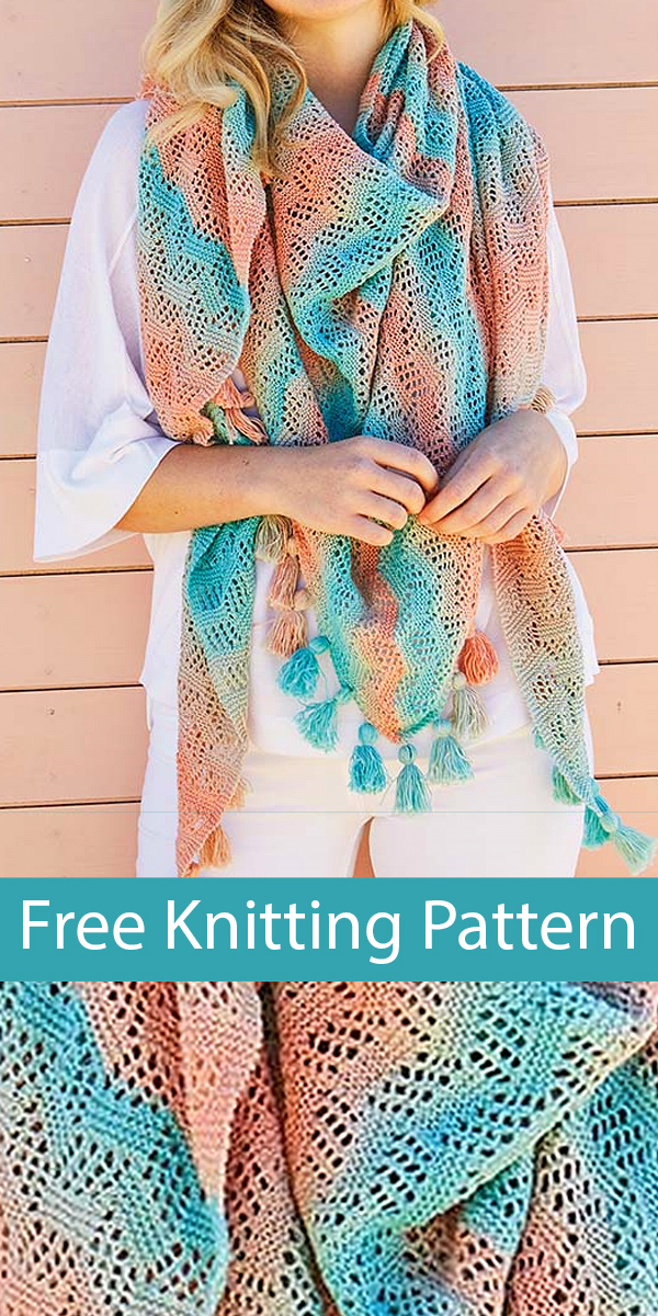 Free Knitting Pattern for Frida Shawl