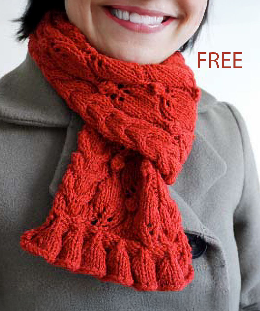Free Frilled City Scarf Knitting Pattern