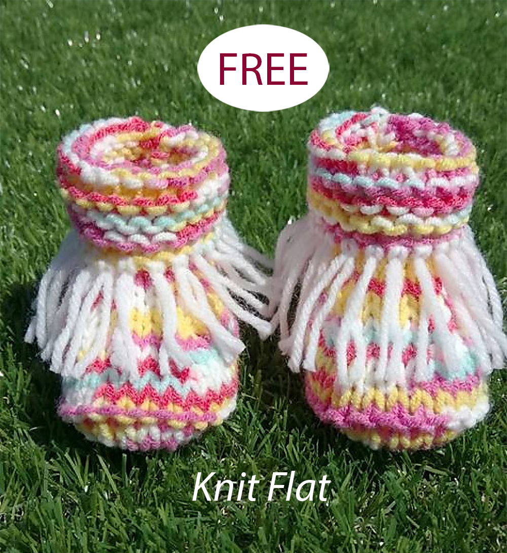 Free Baby Booties Knitting Pattern Fringed Moccasin Booties