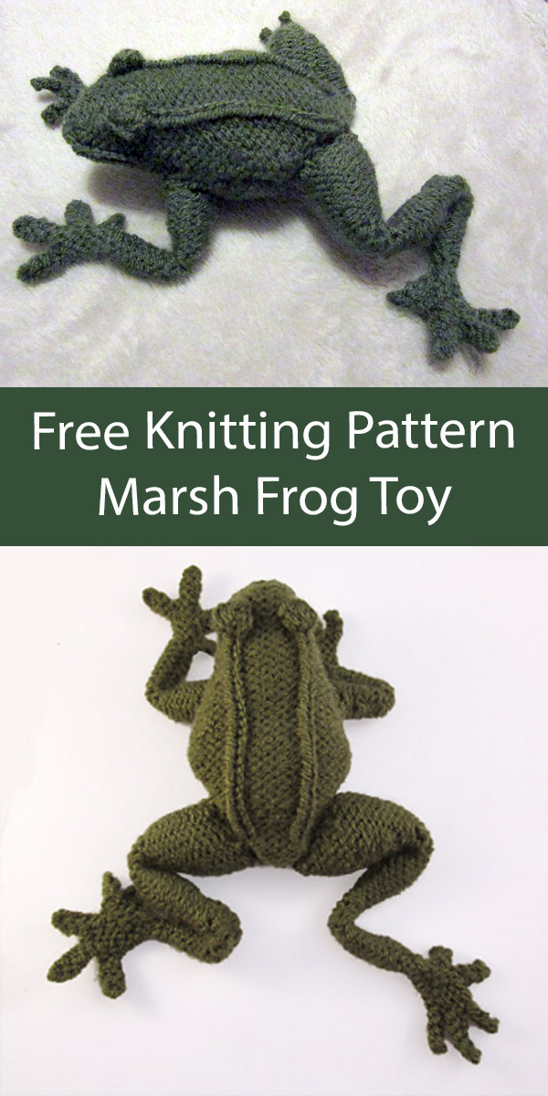 Marsh Frog Knitting Pattern Toy