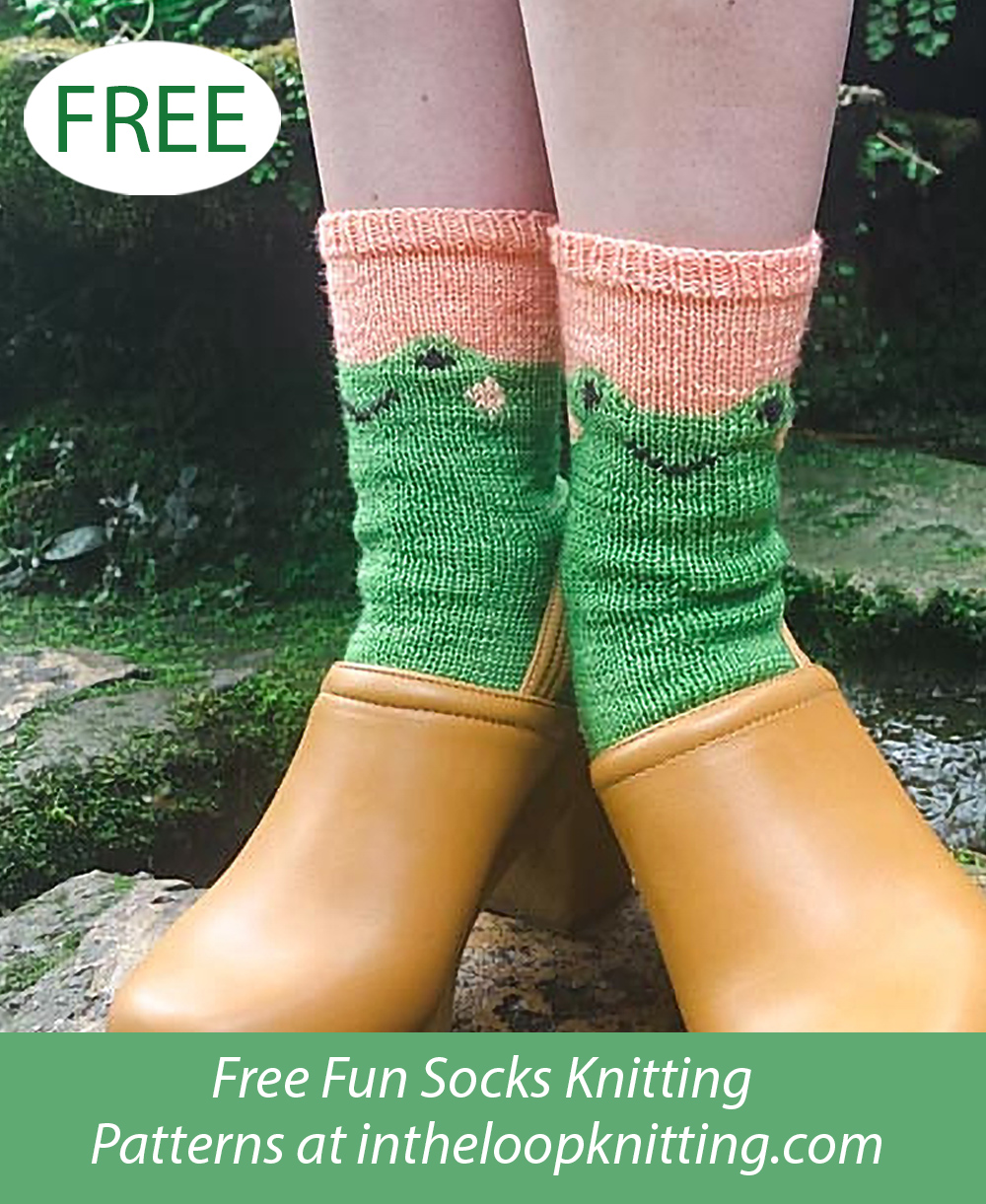 Free Froggy Feet Socks Knitting Pattern