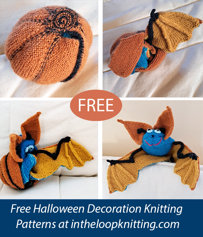 Free Pumpkin to Bat Flip Toy Knitting Pattern