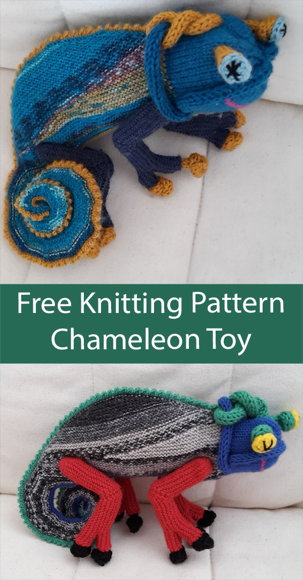 Free Chameleon Knitting Pattern by FroggyBug