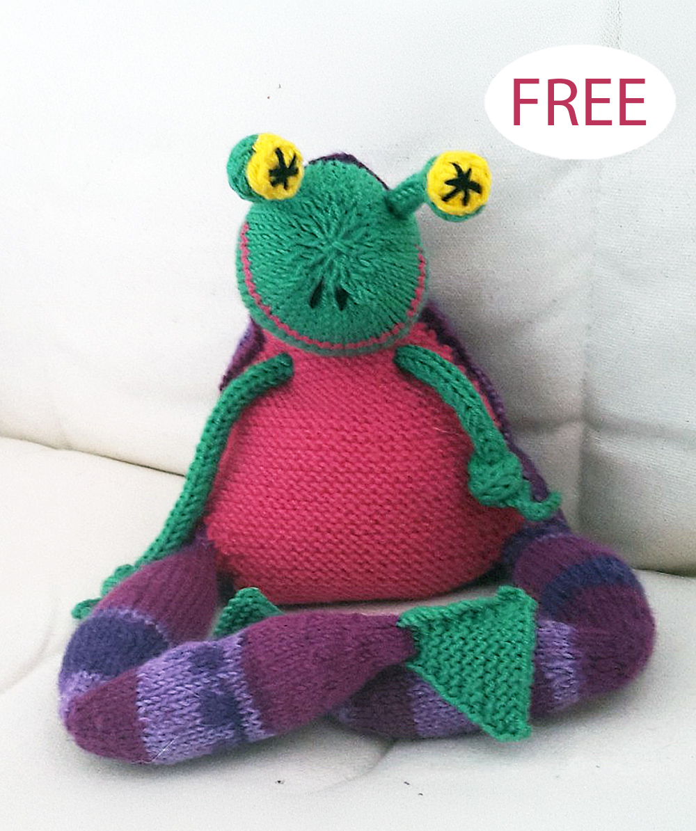 Free FroggyBug Frog Knitting Pattern