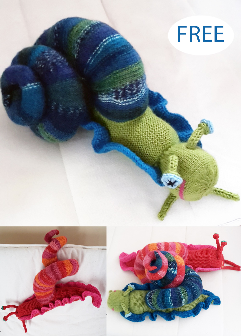 Free FroggyBug Snail Knitting Pattern