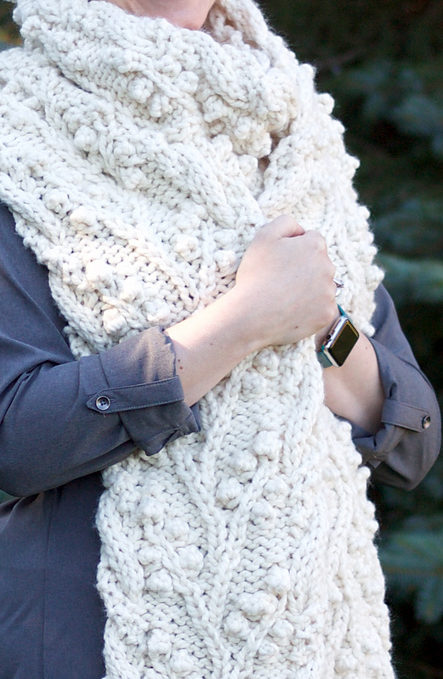 Knitting Pattern for Frostberry Super Scarf