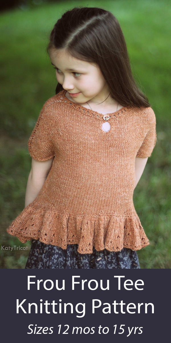 Baby and Child Frou Frou Tee Knitting Pattern