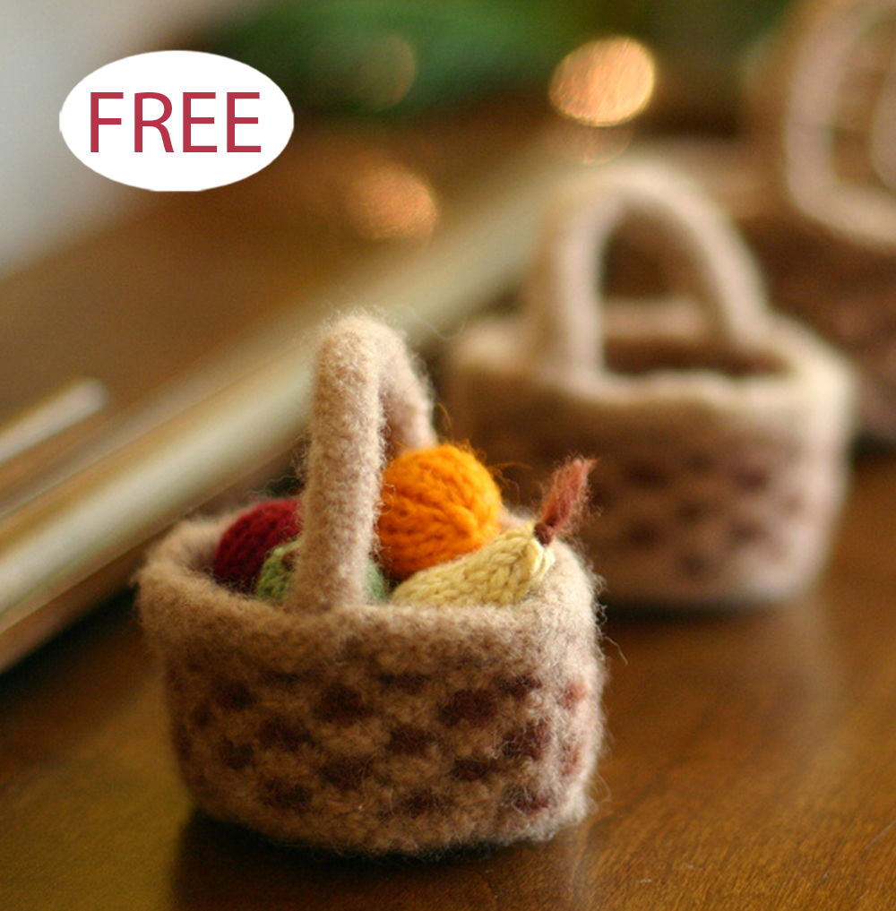 Free Fruit Basket Ornament knitting patterns