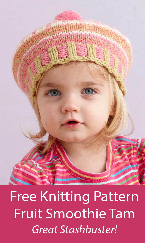 Free Baby Hat Knitting Pattern Fruit Smoothie Tam