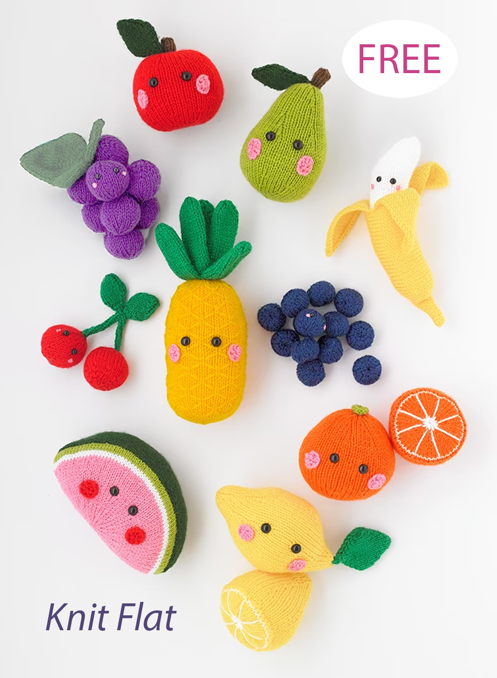Free Fruity Friends Toys Knitting Pattern