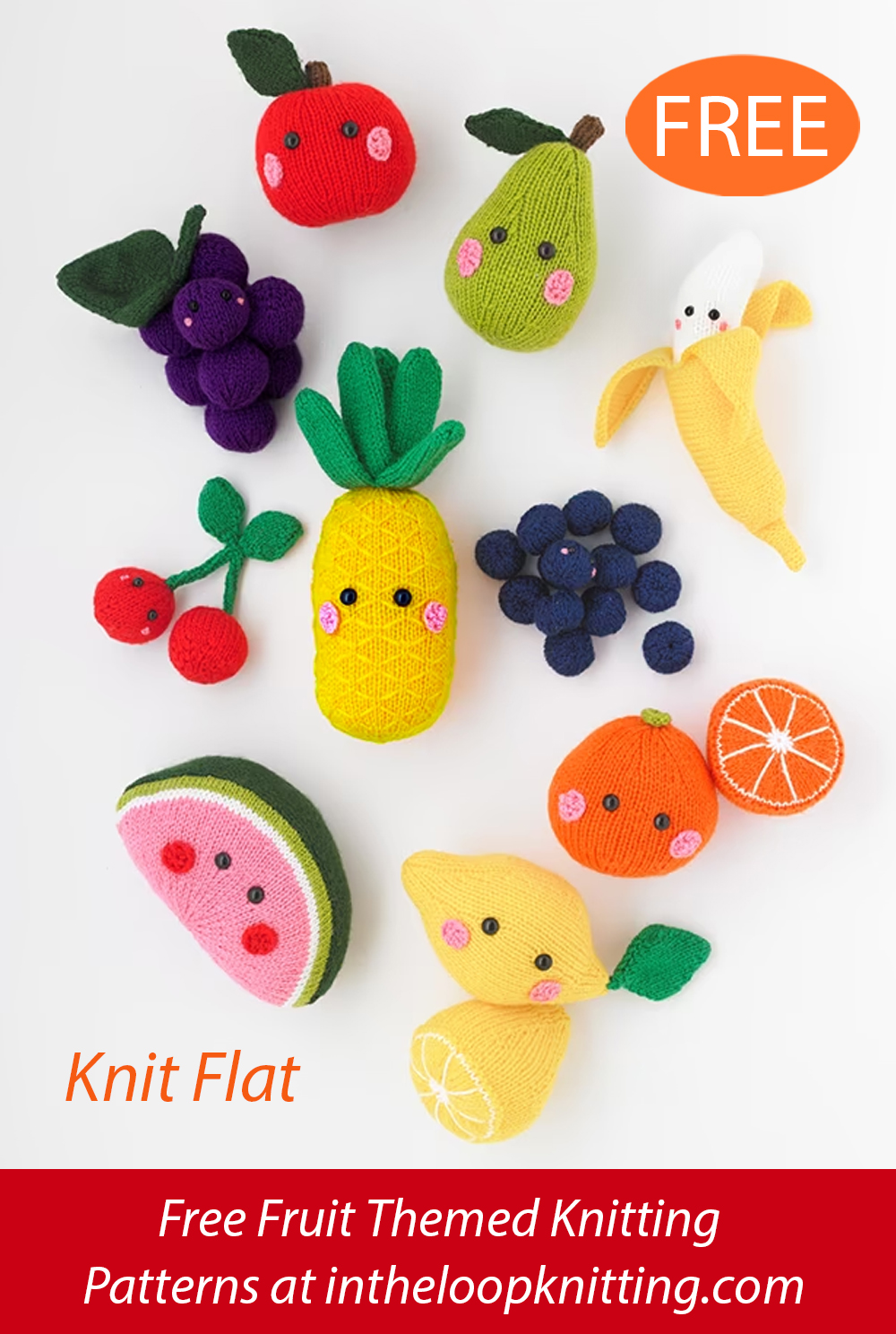 Free Fruity Friends Toys Knitting Pattern