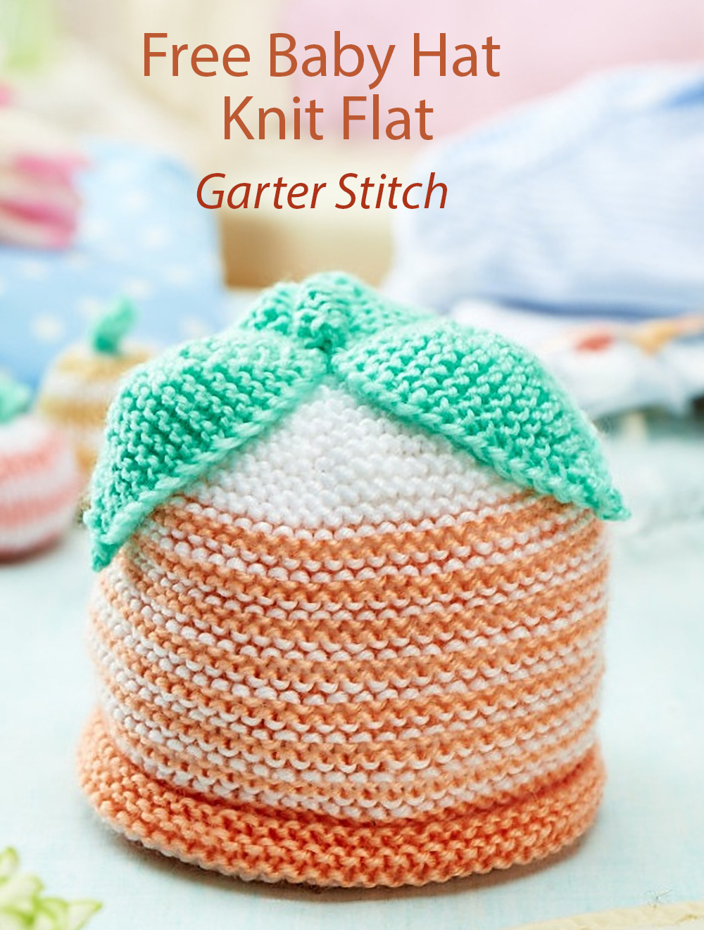 Free Knitting Pattern Cozy Fruity Hat Easy Garter Stitch
