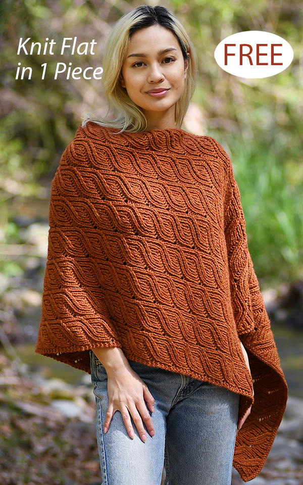 Free Fuego Poncho Knitting Pattern