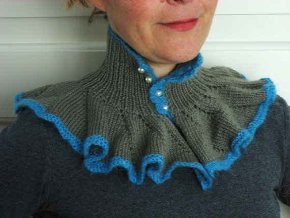 Knitting pattern for Fun Ruffle Neck Warmer and more neckwarmer knitting patterns