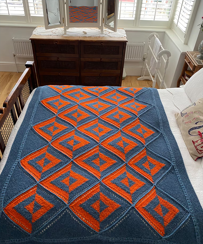 Funky Patchwork Afghan Knitting Pattern