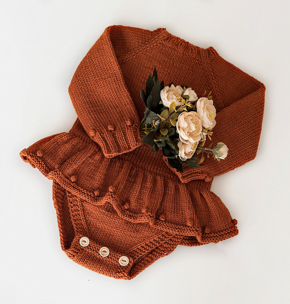 Baby Onesie Knitting Pattern Gabriella Romper