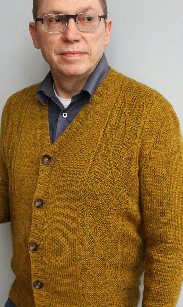 Free Knitting Pattern for Gaius Men's Cardigan