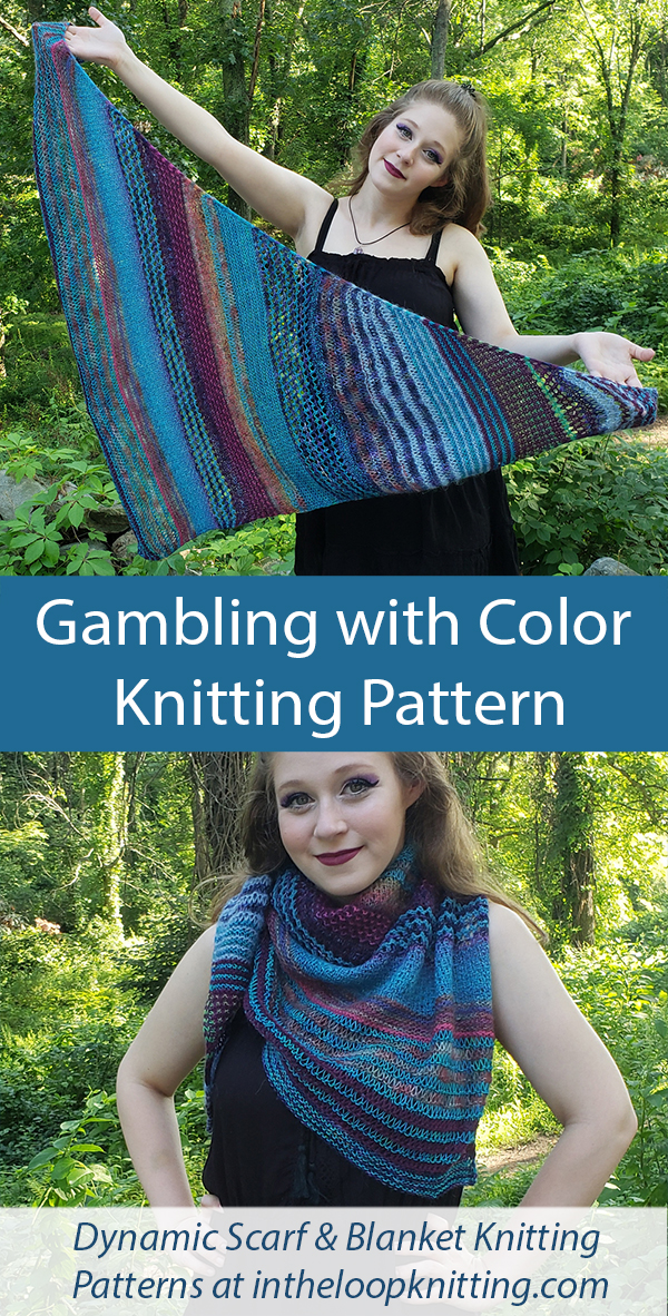 Gambling with Color Shawl Knitting Pattern