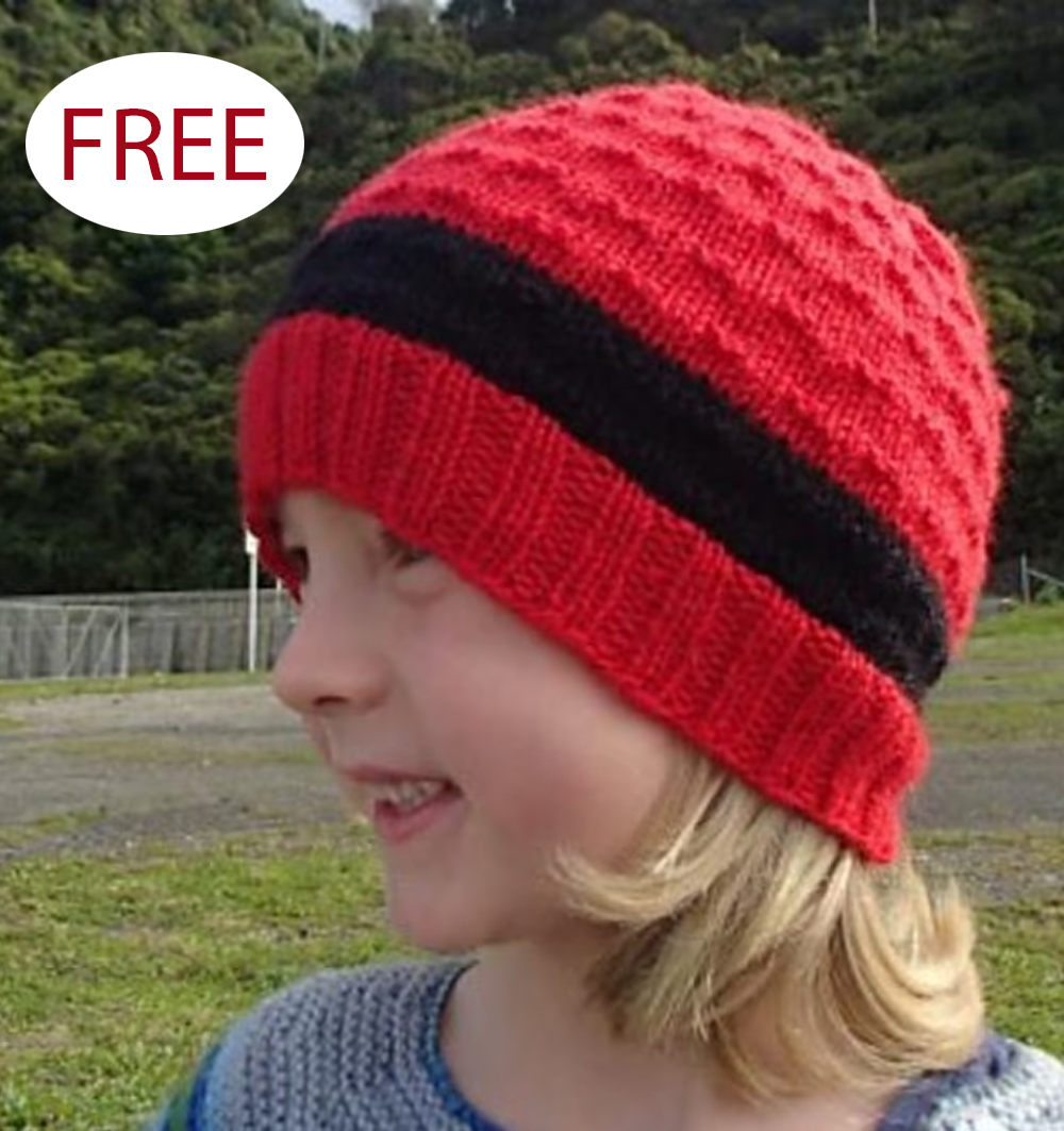 Game Day Beanie Free Knitting Pattern
