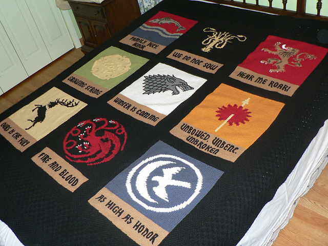 Free knitting pattern for Game of Thrones blanket