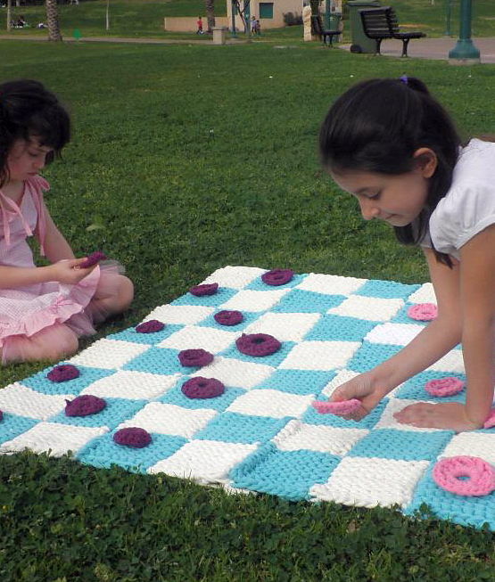 Free knitting pattern for Checkerboard Afghan