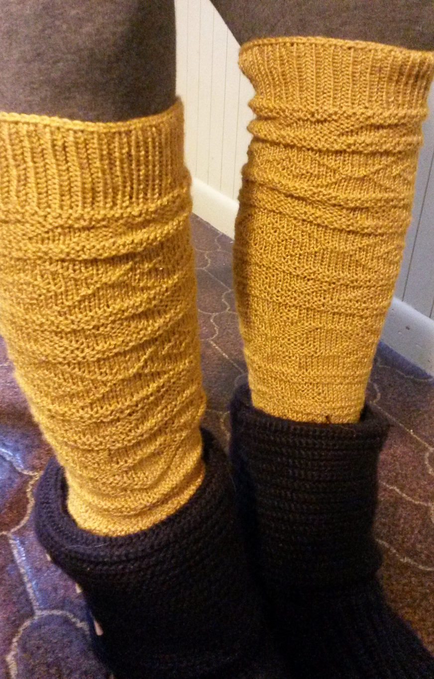 Knitting Pattern for Gansey Leg Warmers