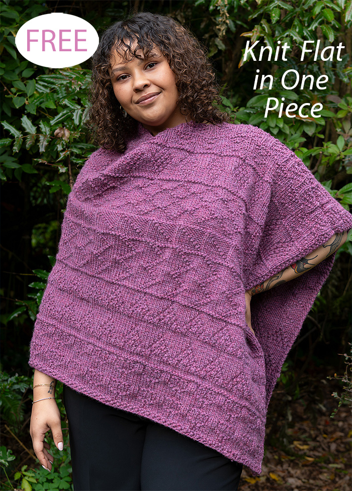 Free Gansey Sampler Poncho Knitting Pattern