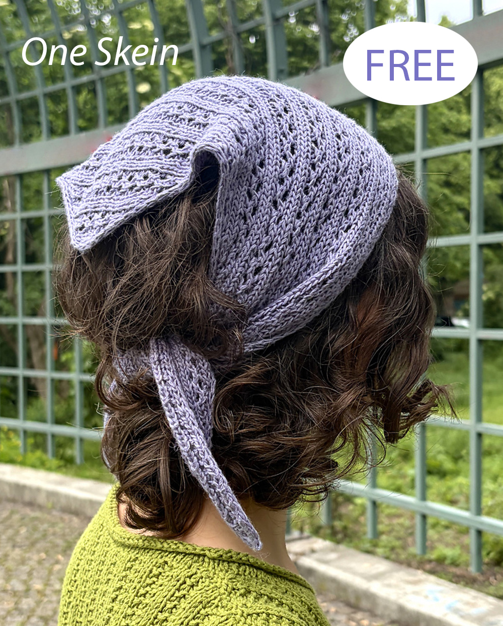 Free Garden Vines Bandana Kerchief Knitting Pattern