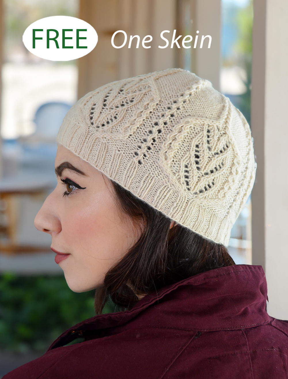 Free Knitting Pattern for 1 Skein Gardenia Hat