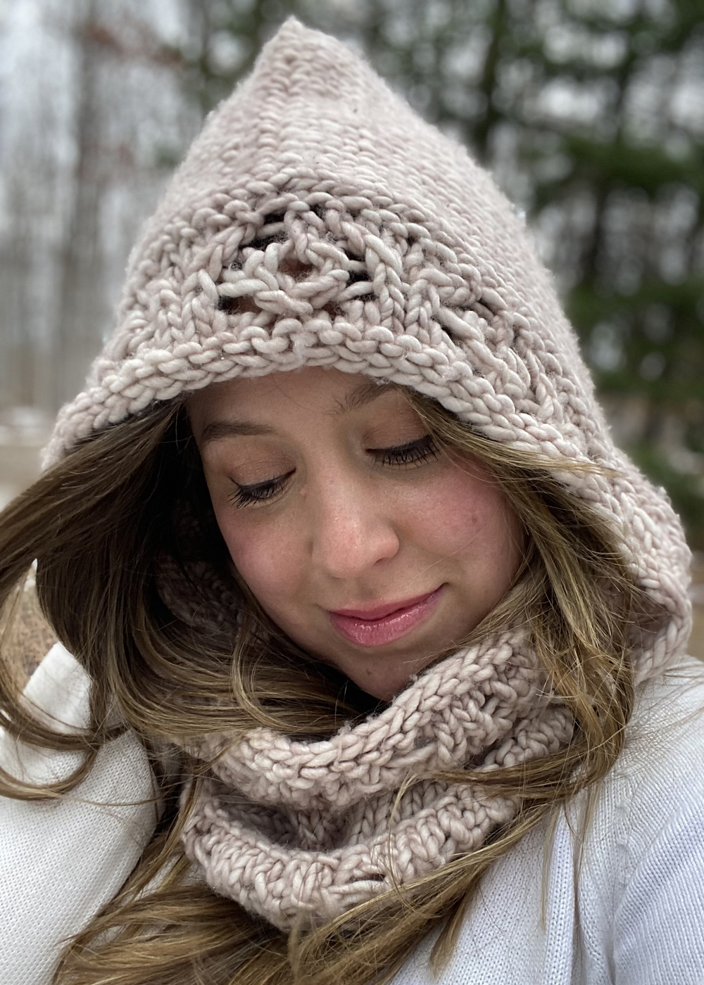 Garland Hood Knitting Pattern