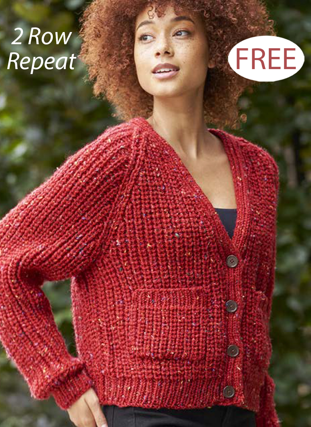 Free Cardigan Knitting Pattern in 2 Row Repeat Shaker Rib