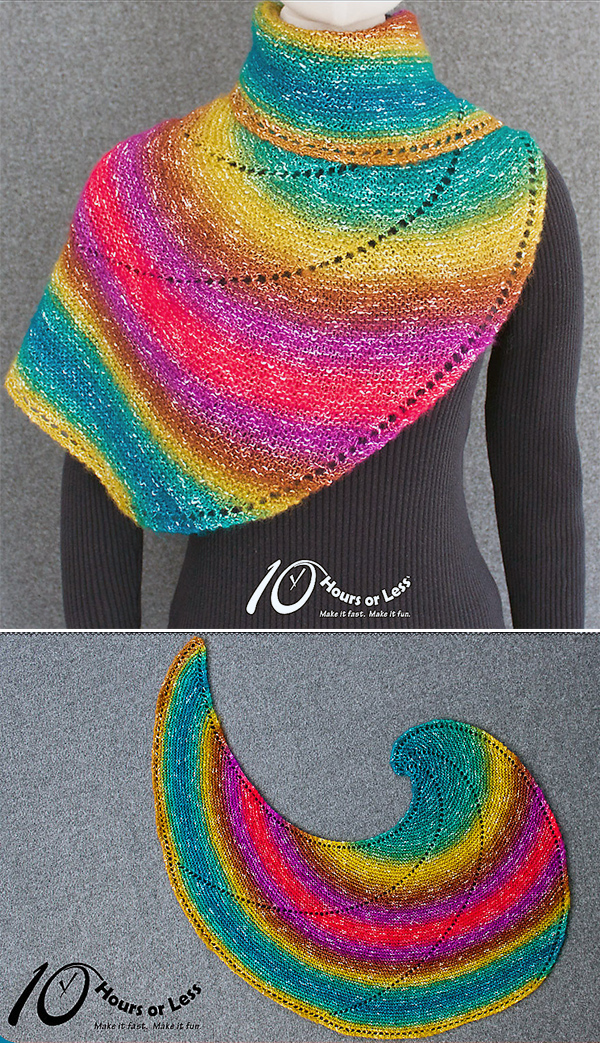 Knitting Pattern for Garter Galaxy Shawl
