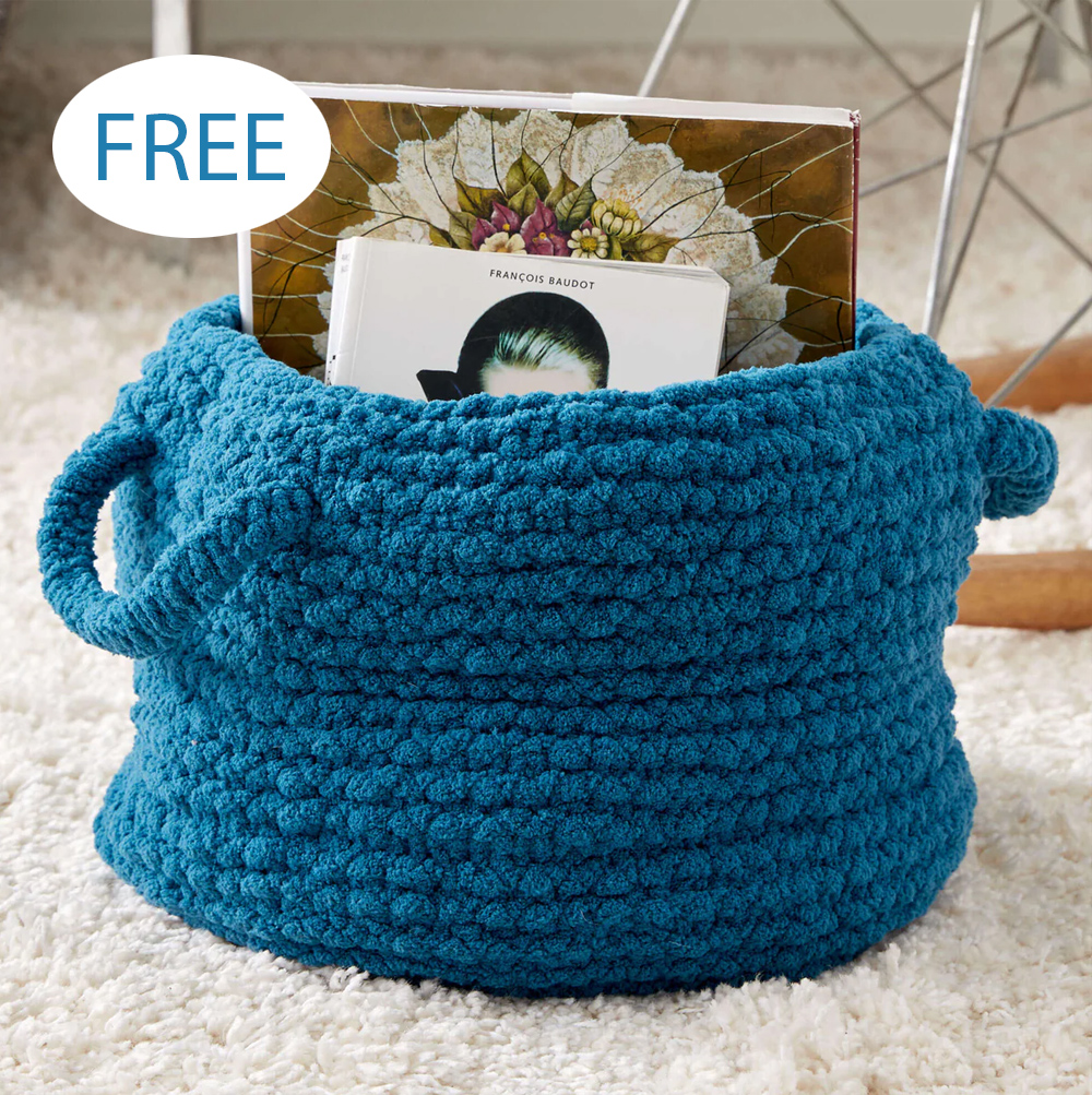 Free Knitting Pattern Basket With Handles