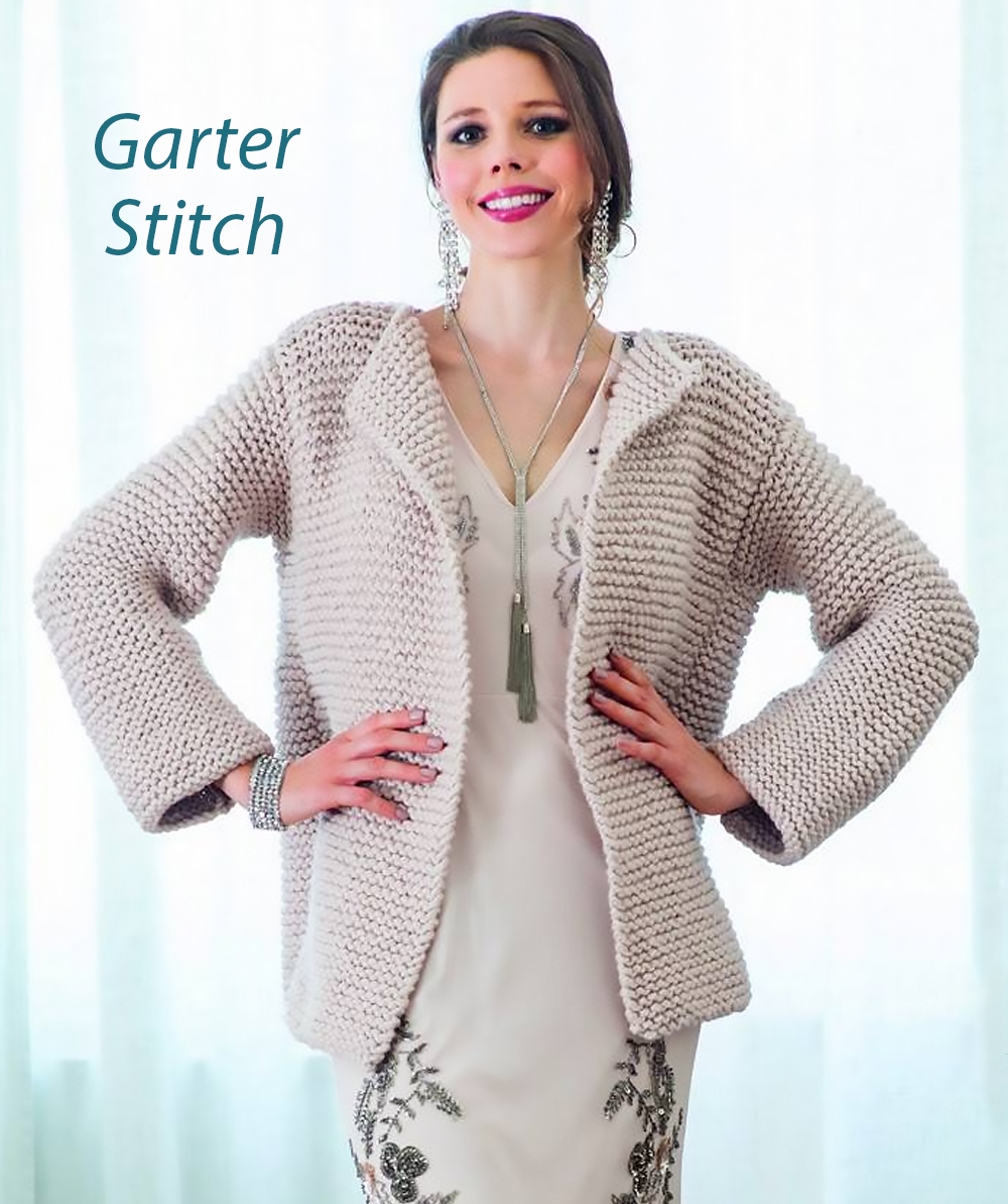 Garter Stitch Coat Knitting Pattern