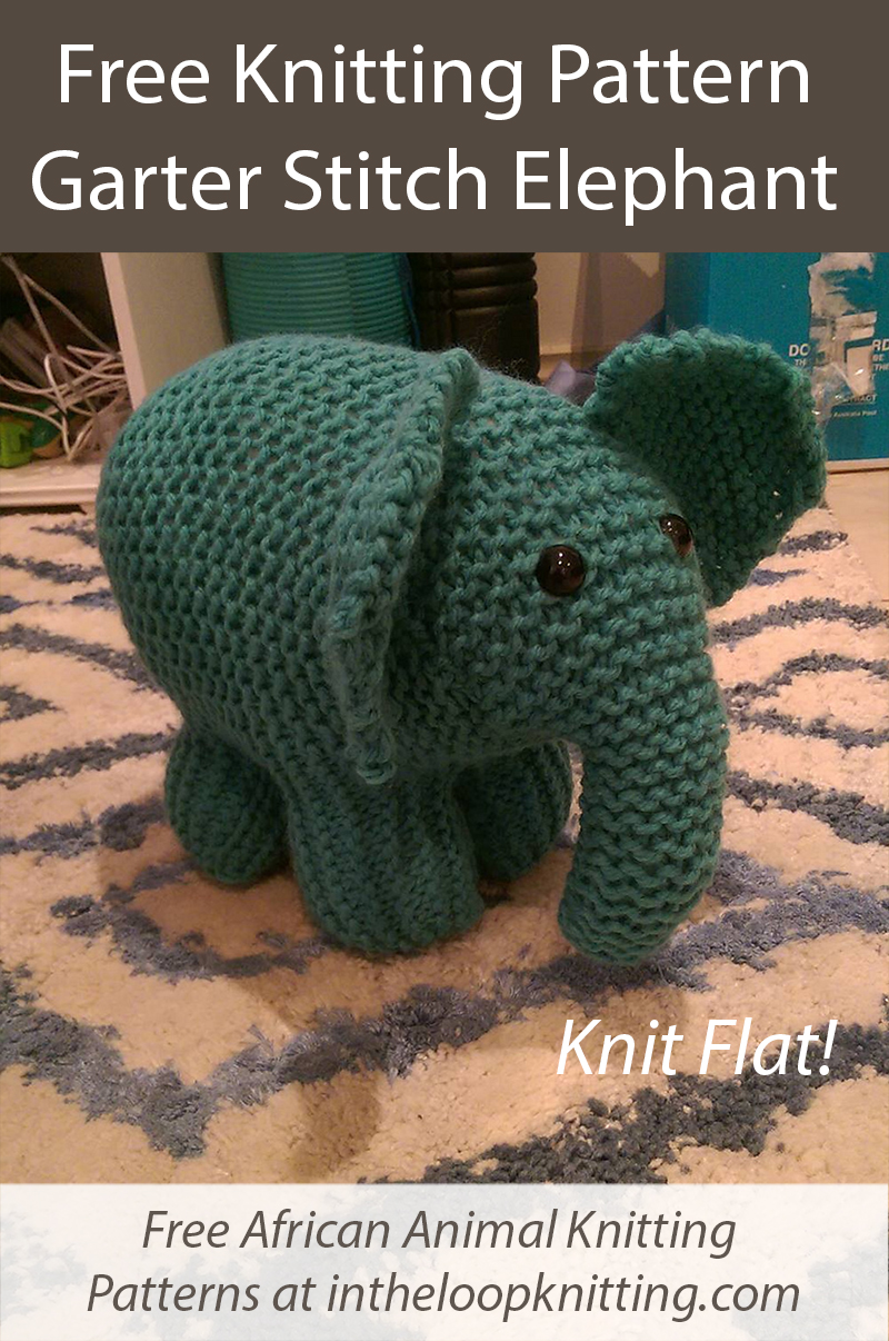 Free Elephant Knitting Pattern Garter Stitch Elephant