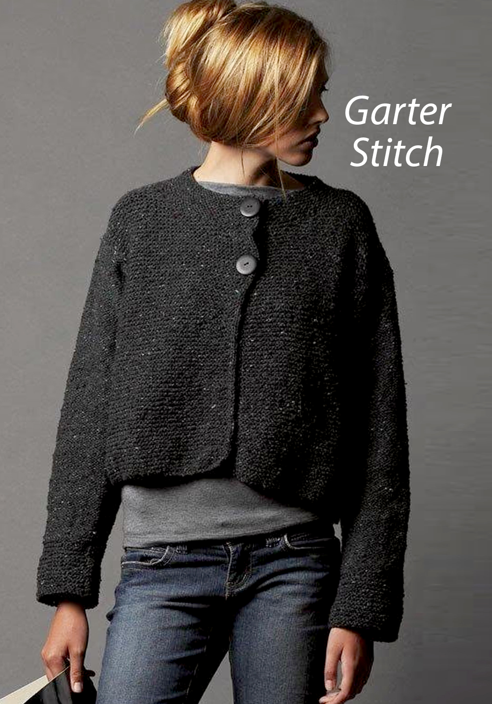 Garter Stitch Jacket Knitting Pattern