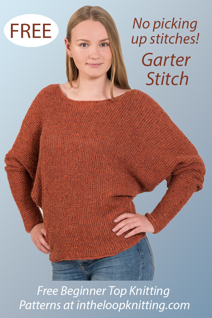 Free Garter Stitch Jumper Knitting Pattern