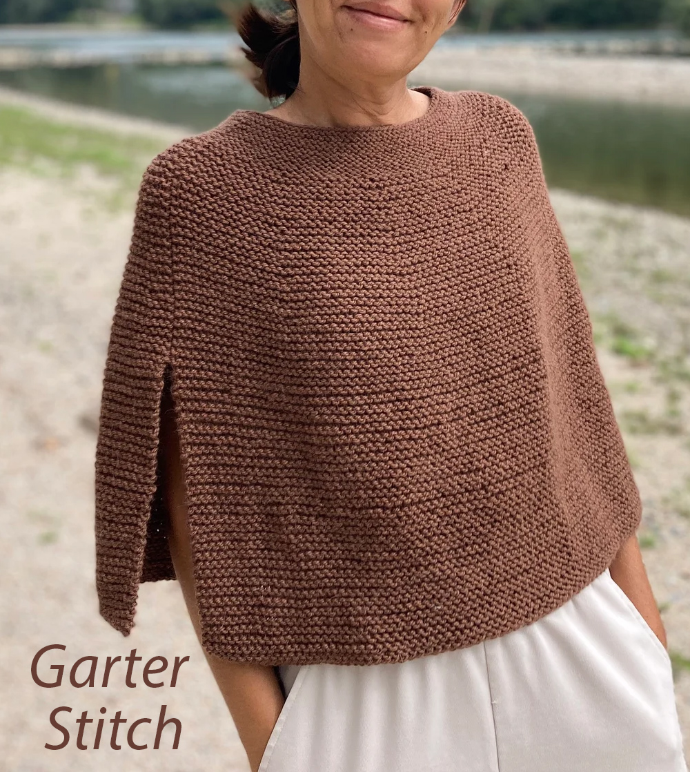 Easy Scarf Knitting Pattern Garterponcho
