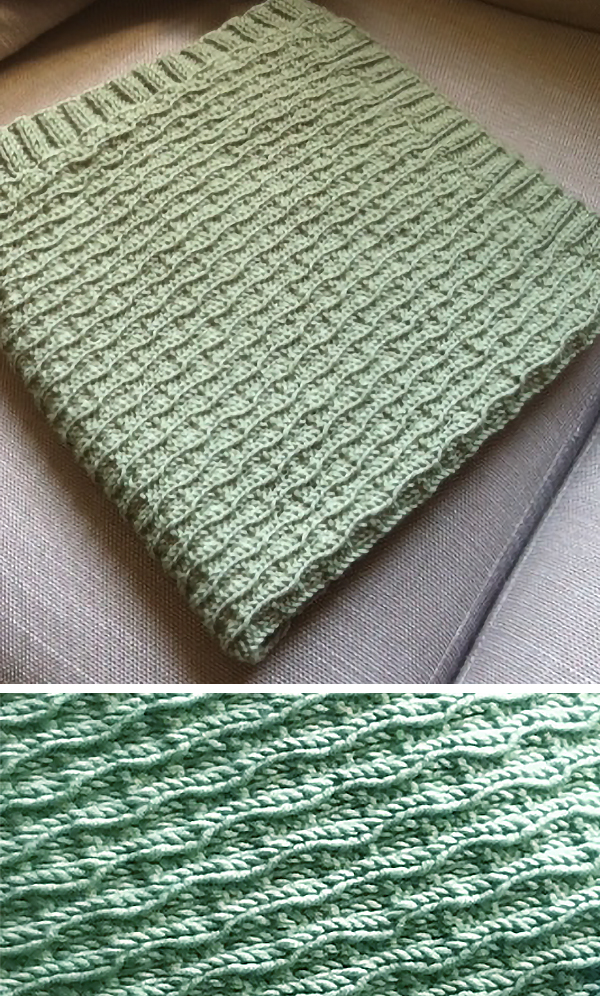 Free Knitting Pattern for 8 Row Repeat Gelato Baby Blanket
