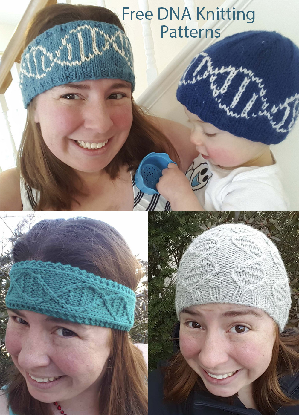 Free Knitting Pattern for DNA Headband