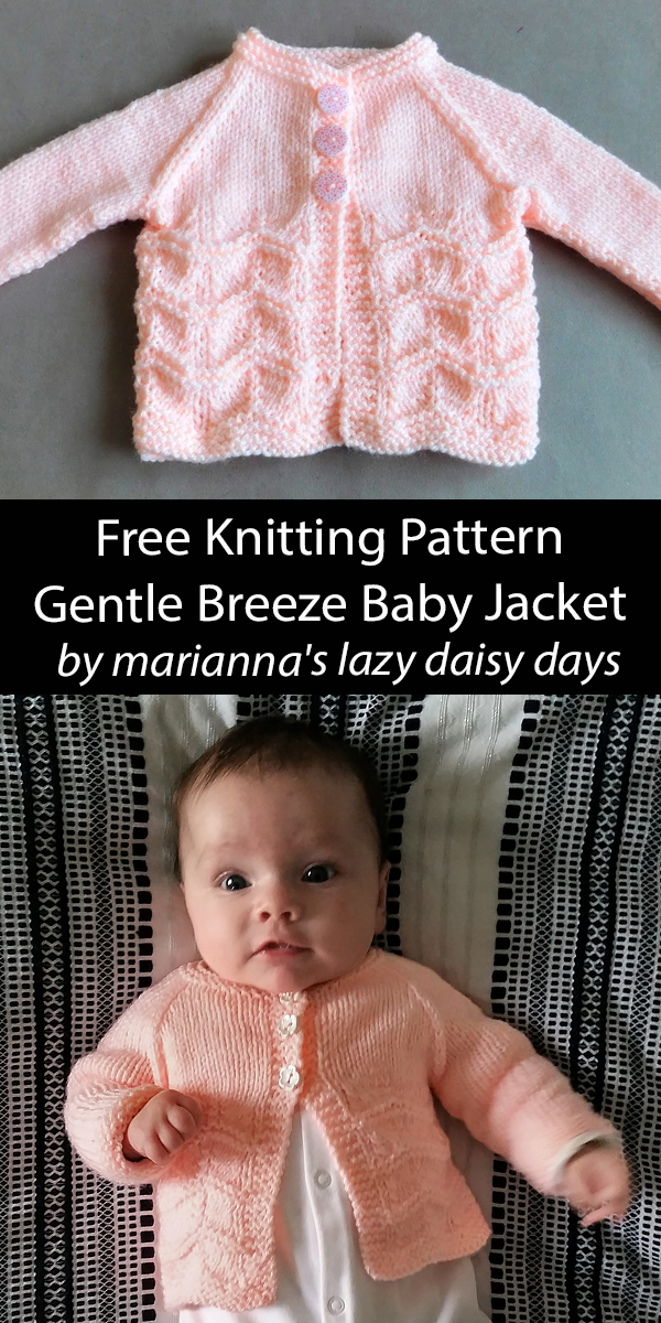 Free Baby Cardigan Knitting Pattern Gentle Breeze Baby Jacket