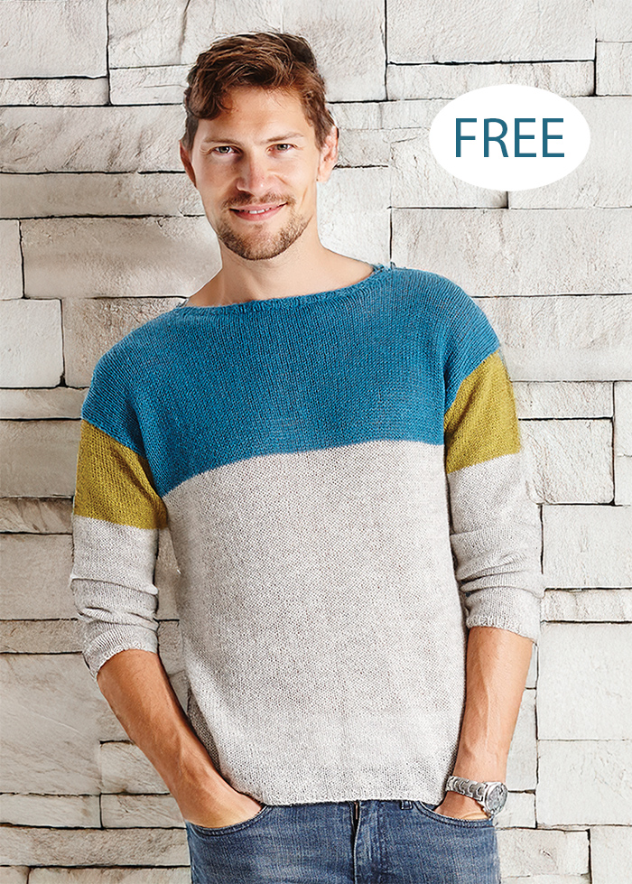Free Men's Pullover Men's Check Sweater Knitting Pattern 
