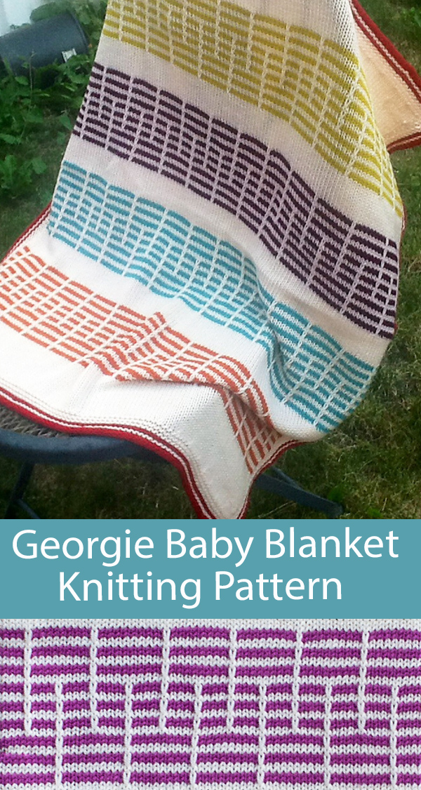 Georgie Baby Blanket Knitting Pattern