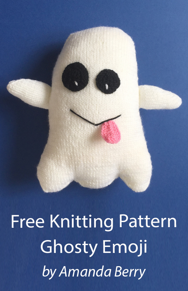 Free Halloween Knitting Pattern Ghosty Emoji