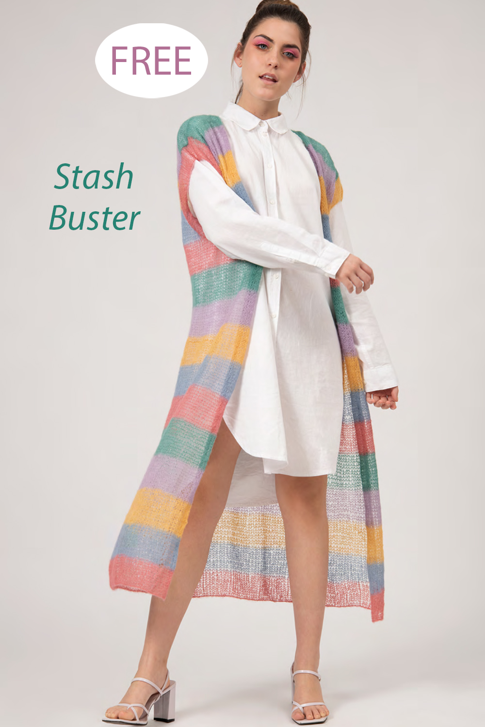 Giana Cardigan De-Stash Fashion Knitting Pattern