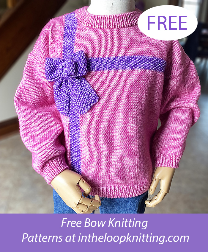 Free Child's Gift Pullover Sweater Knitting Pattern