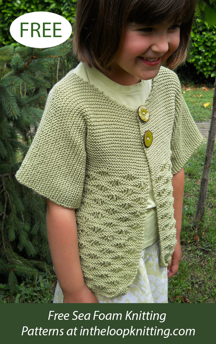 Free Child's Foam Cardigan Knitting Pattern