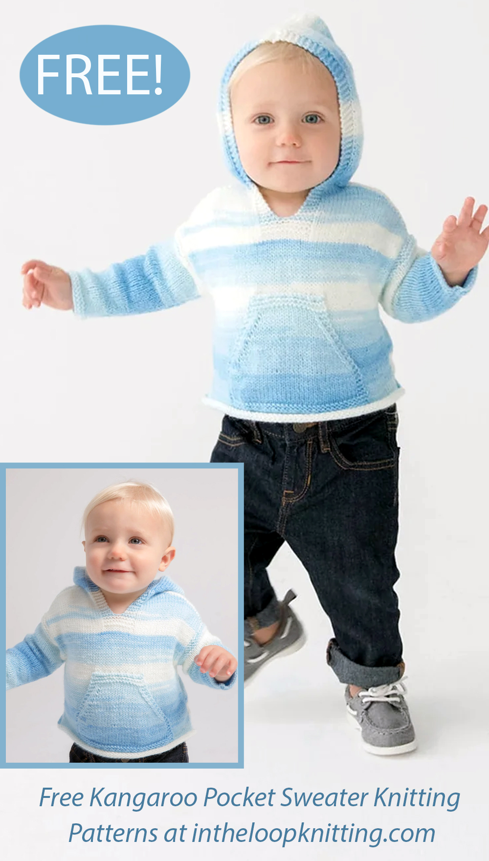 Free Child's Hoodie Sweater Knitting Pattern Gilroy Pullover