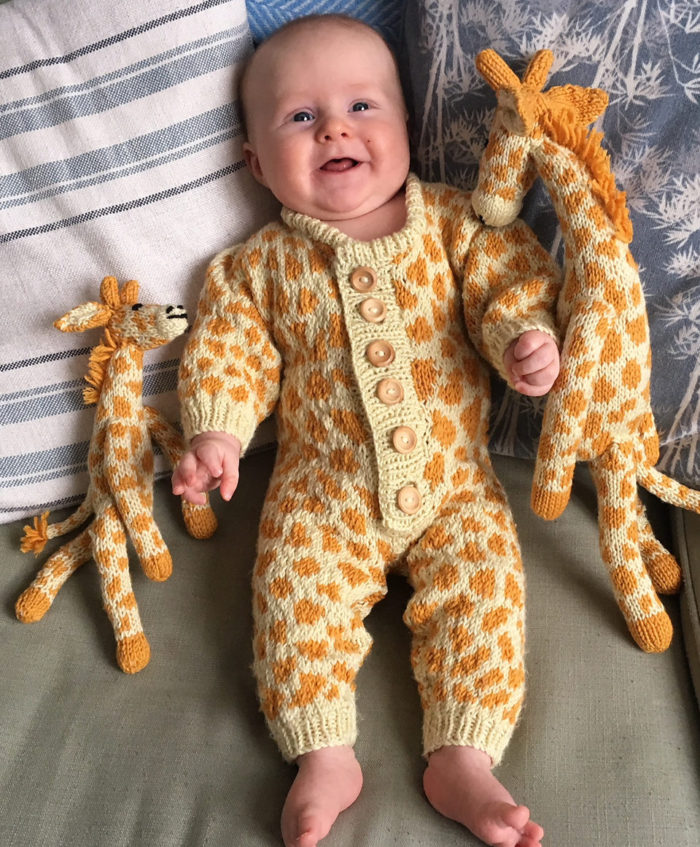 Free Knitting Pattern for Giraffe Onesie